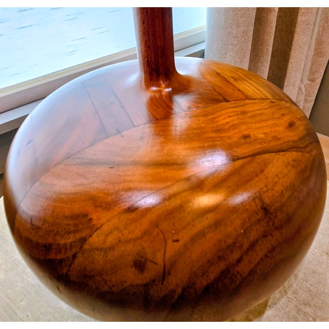 1960s Large Light House Lamp & Shade Co. Walnut Table Lamp – 32.5" Mid-Century Modern Los Angeles For Sale - Image 4 of 12