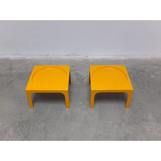 Fiberglass Side Tables by Marc Berthier for Prisunic, 1970s, Set of 2 For Sale - Image 6 of 18