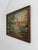 A mid-century American landscape painting depicting a classic New England church, done in oil on canvas board. Likely...