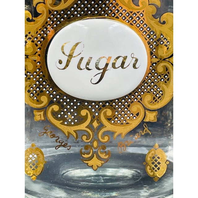 Mid 20th Century Georges Briard Glass Coffee, Tea & Sugar Canister Set- 3 Pieces For Sale In Los Angeles - Image 6 of 13