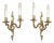 Large Vintage French Bronze Candle Wall Lights, 1920s, Set of 2 For Sale