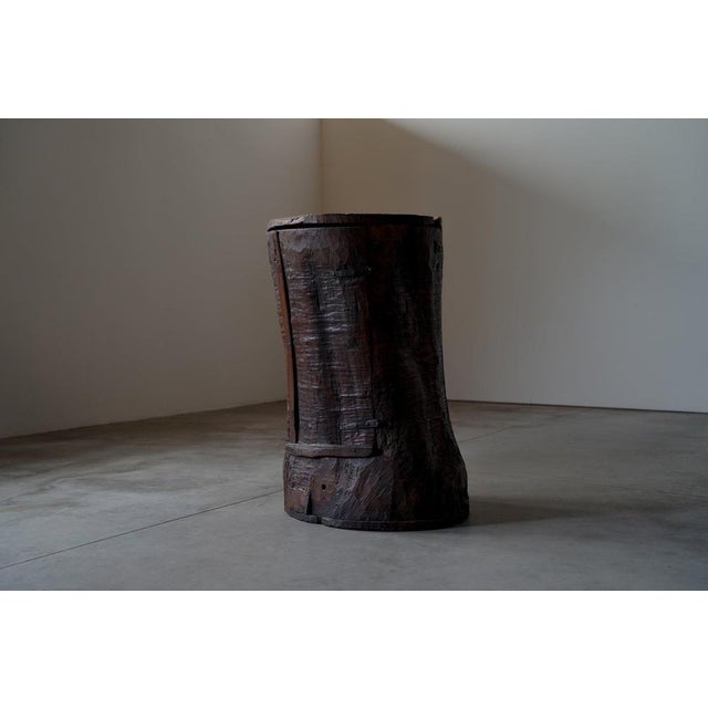 Wood Primitive Tree Trunk Cabinet, France, 1900s For Sale - Image 7 of 18
