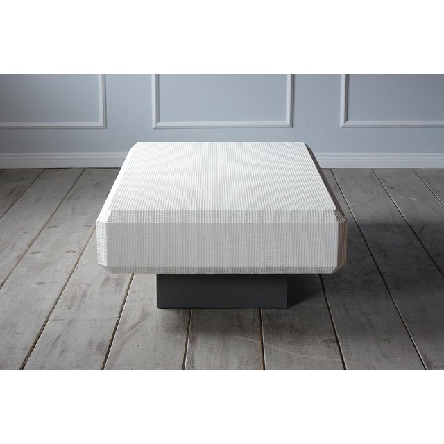 Karl Springer Floating Grass Cloth Coffee Table Chairish