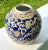 Metal Mid Century Blue and Gold Porcelain Lidded Jar For Sale - Image 7 of 11