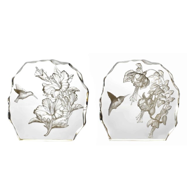 Transparent 1990's Bradford Exchange Waking Beauty and Dawn’s Radiance Lucite Hummingbird Figurine - Set of 2 For Sale - Image 8 of 8