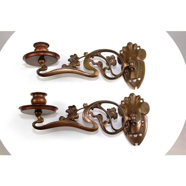 Antique Sconces by Henry van de Velde, Set of 2 For Sale - Image 9 of 13