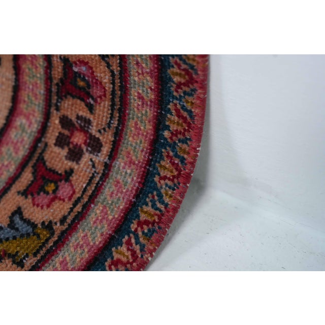 Red 1970s Vintage Persian Handmade Wool 8x11 Red Area Rug For Sale - Image 8 of 11