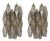Wall Lamps with Handmade Beige Murano Glass Prisms, Set of 2 For Sale