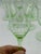 Vintage Weston Green Glass Wine Goblets Ripple Optic Pattern - Set of 8 For Sale - Image 4 of 6