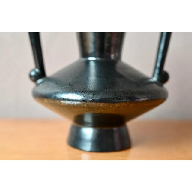 Mid-Century Black Vase from Poët Laval, France, 1950s For Sale - Image 6 of 12