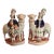 Pair of Antique Staffordshire Flatback Figurines, Pastoral Highland Nobles With Giant Sheep For Sale