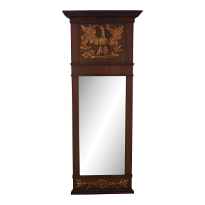 Antique Early 19th Century Eagle Carved Pier Mirror