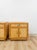 Mid-Century Modern Mid 20th Century Coastal Bamboo Parquet Nightstand Pair Glass Top Hollywood Regency For Sale - Image 3 of 13