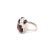 Metal Classic 925 Silver Three Stone Prong Set Statement Ring With Red Garnet - Size 6.5 For Sale - Image 7 of 14