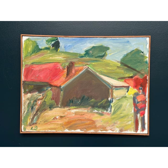 Lennart Johansson, Strandhus Äleklinta, 1983, Oil on Canvas For Sale - Image 8 of 14