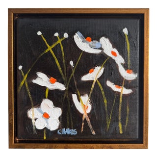 George T. Chakos Little Gem Series: "Elegant Little Cosmos Floating", Framed For Sale