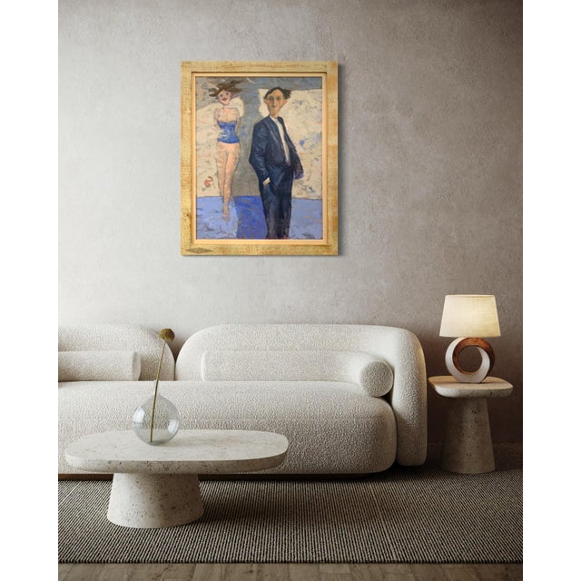 Giampaolo Talani "Woman on the Wall" Oil on Board, Figurative Nude, Tuscan Contemporary Art, Italian Master Contemporary Art, 2000 For Sale In Monterey, CA - Image 6 of 11