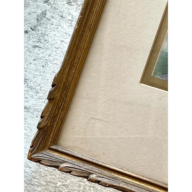 Vintage Gilt Framed Portrait Engraving For Sale - Image 10 of 13