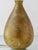 French mid-century modern sgraffito pottery table lamp in a substantial teardrop form with all-over hand-incised...
