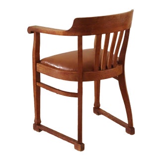 Art Deco Oak Armchair, 1925 For Sale