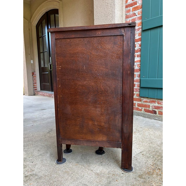 Antique French Corner Bookcase Carved Oak Louis XV Revival Open Shelves C1920 B For Sale - Image 12 of 18