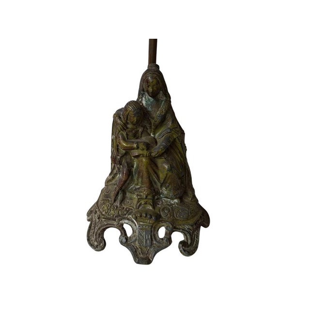 Metal Antique 19th Century Bronze Table Lamp For Sale - Image 7 of 8