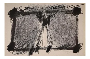 Antoni Tàpies - in Two Blacks - Original Lithograph - 1968