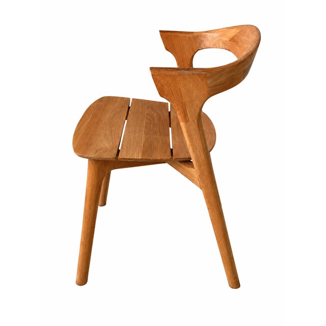 New Ethnicraft Bok Outdoor Dining Chair With Cushion by Alain Van Havre – Solid Teak For Sale In New York - Image 6 of 8