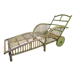 Antique Weathered Green Chaise Lounge