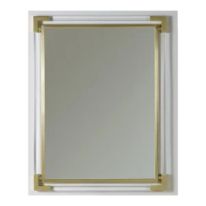 Modern History Brass Mirror With Lucite
