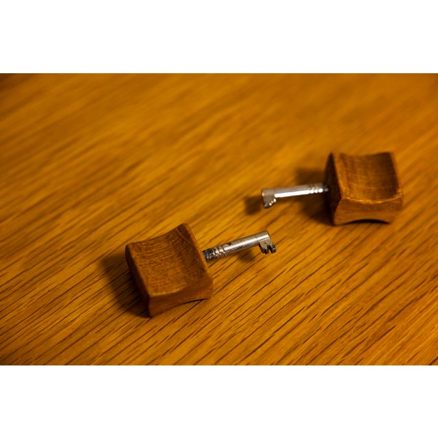 Brutalist Sideboard in Oak, 1980s For Sale - Image 8 of 12