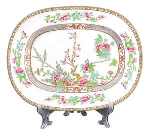 Antique English Porcelain Serving Platter from Befos, 1800s