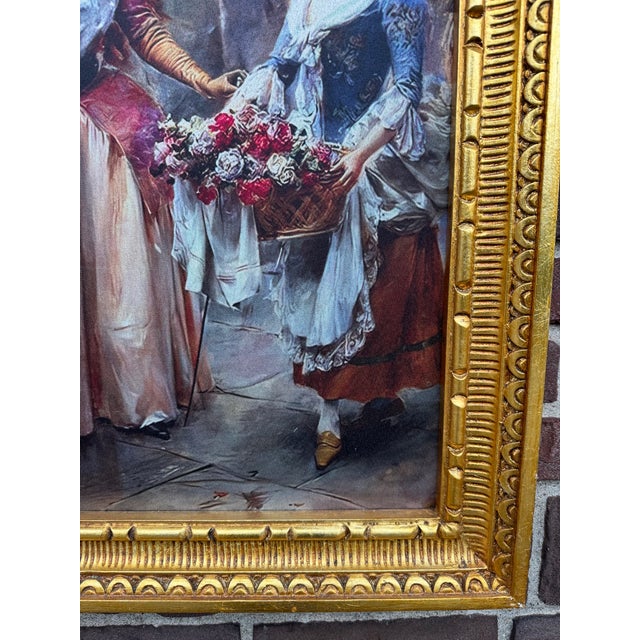 Wood Vintage French Parisian Gold Wood Fabric Wall Art - 1 Pc For Sale - Image 7 of 13
