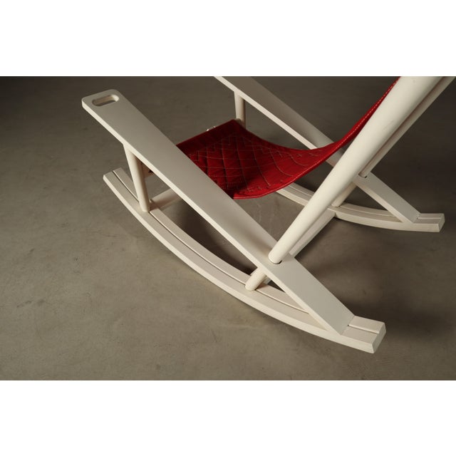 Deauville Rocking Chair by Gilles Sermadiras for Maison Et Jardin, France, 1950 For Sale - Image 10 of 16