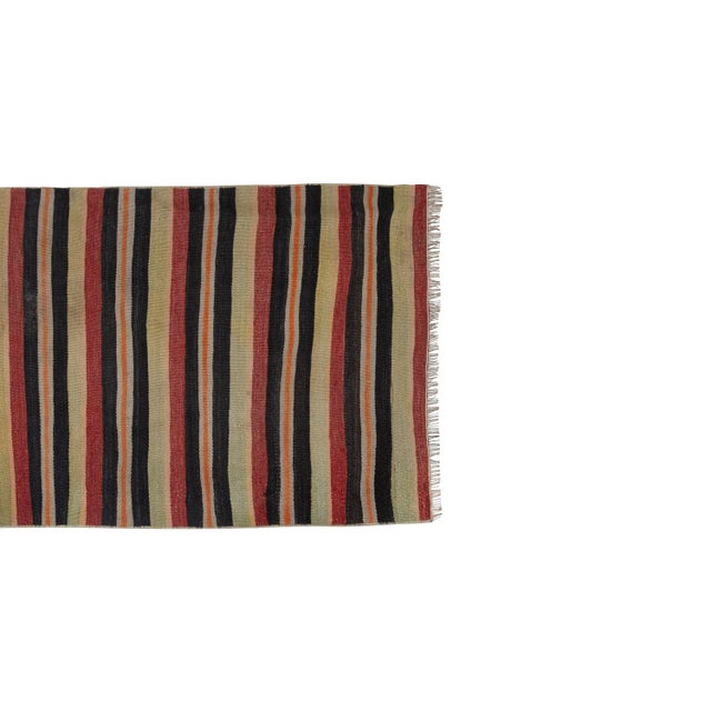 1970s Vintage Colorful Striped Turkish Kilim Runner 2'6" X 8' For Sale - Image 5 of 10