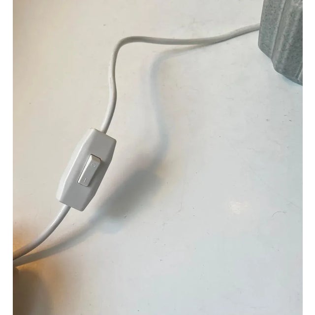 Ceramic Blue Architectural Ceramic Table Lamp by Einar Johansen, 1970s For Sale - Image 7 of 8