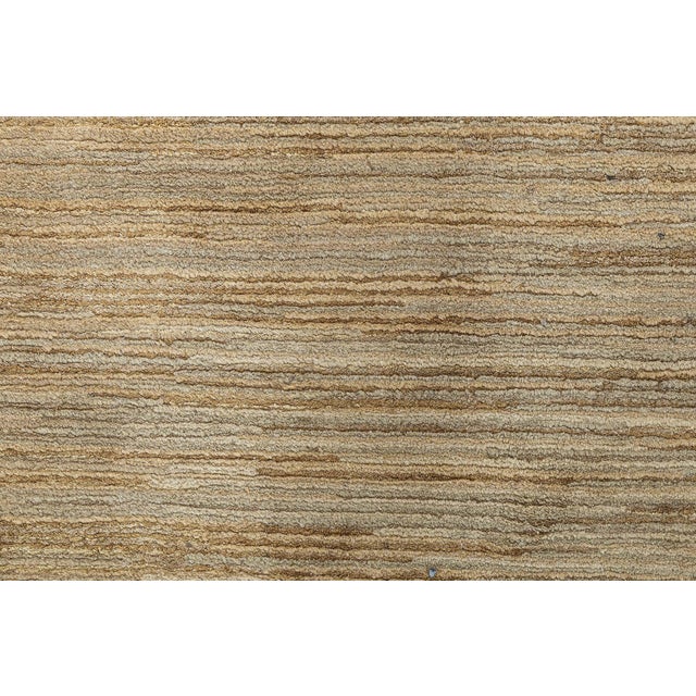 Modern Solid Tan With Brown Rug "Sedimento" Designed By M Group For Sale In New York - Image 6 of 6