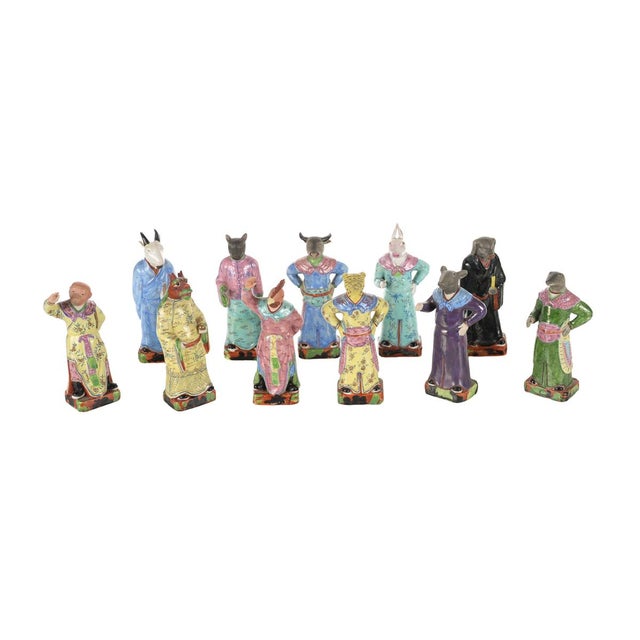 Vintage Chinese Zodiac Porcelain Figurines Set of 12 Chairish