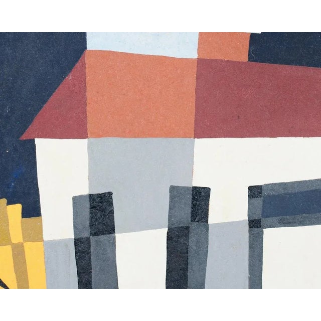 Cubist Artist, Composition with House, 1959, Painting, Framed For Sale - Image 4 of 5