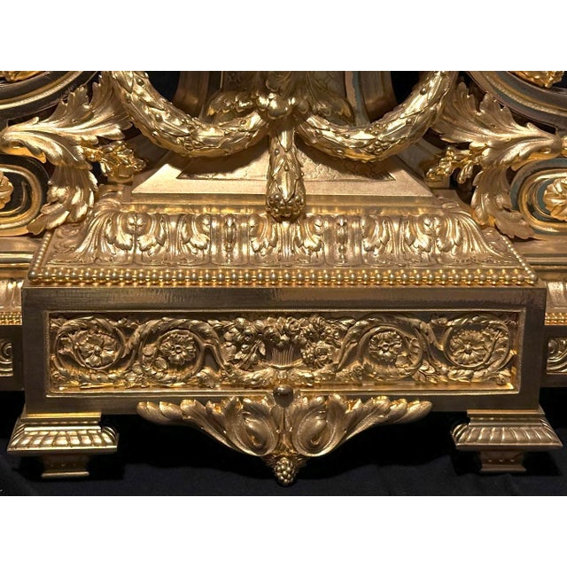19th Century 1860s S Marti Napoleon III Gold Ormolu Bronze Clock For Sale - Image 5 of 17
