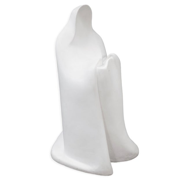 A monumental modern white cast resin sculpture titled "Joseph" by American artist Richard Kozlow. Created and exhibited in...