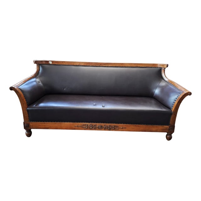 Vintage Sofa in Leather, 1940 For Sale