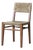 Matthew Izzo Home Brutus Elm Wood and Knit Raffia Dining Chair For Sale