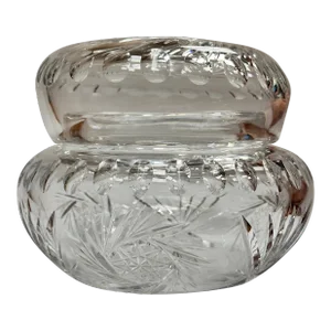 Early 20th Century American Brilliant Cut Crystal Glass Hair Receiver