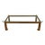 Vintage Mastercraft Brass Chinoiserie Glass Top Coffee Table, 1970s Hollywood Regency For Sale