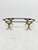 Metal Oval Marble and Brass Coffee Table, Italy, 1940s For Sale - Image 7 of 8