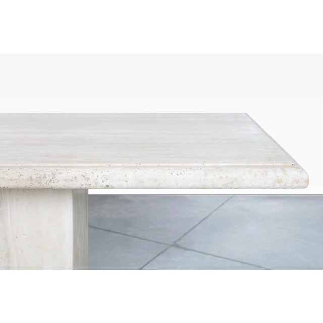 1970s Monumental Italian Travertine Dining Table by Stone International, 1970s For Sale - Image 5 of 12