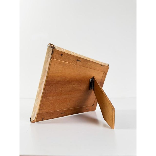 Mid-Century Modern Italian Faux Mother-of-Pearl and Copper Picture Frame, 1950s For Sale - Image 9 of 14
