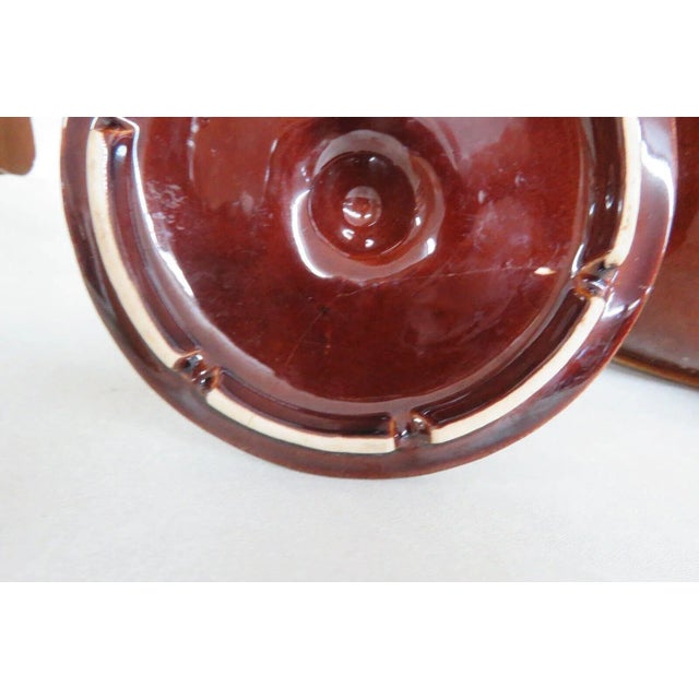 Ceramic Cordley and Hayes Stoneware Large Brown Ice Tea Drink Dispenser For Sale - Image 7 of 12