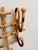 Vintage Burnt Bamboo French Style Wall Coat Rack With 4 Hooks For Sale - Image 4 of 6